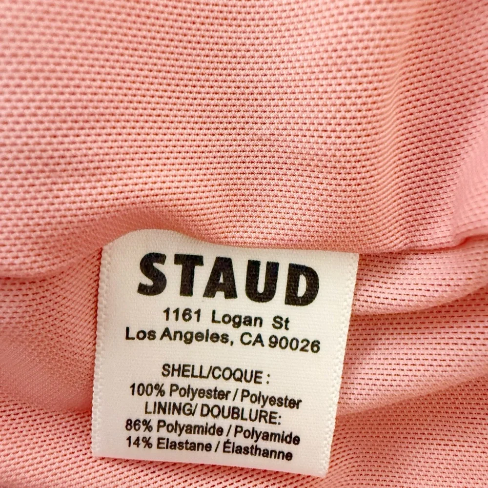 NWT STAUD Eton Sequined Tulle Pink Mini Dress Sz L - Picture 16 of 16